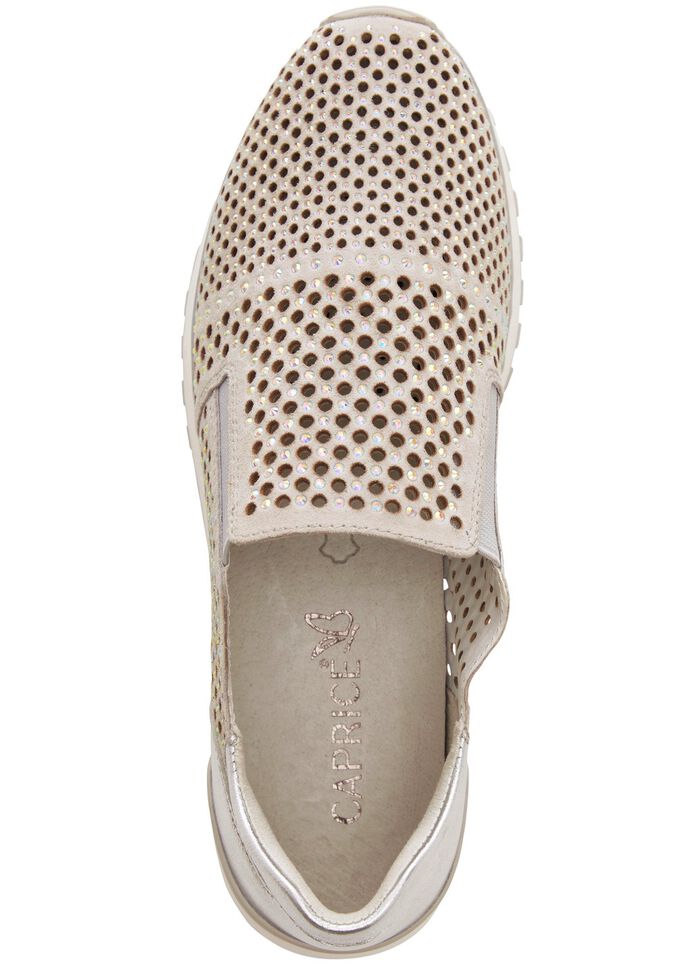 Caprice Slipper mit Glitzersteinchen GRAU-SILBER