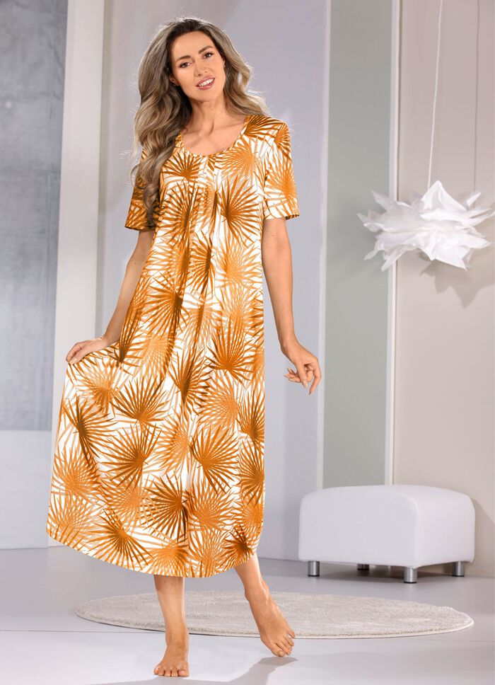 Nachthemd mit Absteppung und Faltenlegung 