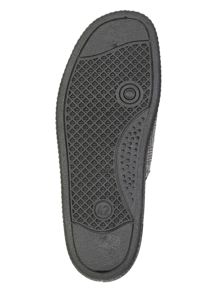 Klassiche Herren-Hausschuhe, mit anatomisch geformtem Fussbett GRAU