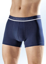 Schiesser Dreierpack Pants mit Elastikbund 1X MARINE, 1X ROT, 1X GRAU MELIERT