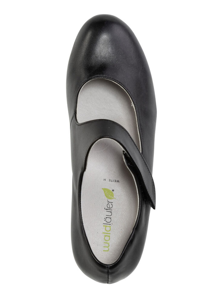 Waldläufer, elegante Damen-Pumps, Weite H, mit herausnehmbarem Fussbett SCHWARZ