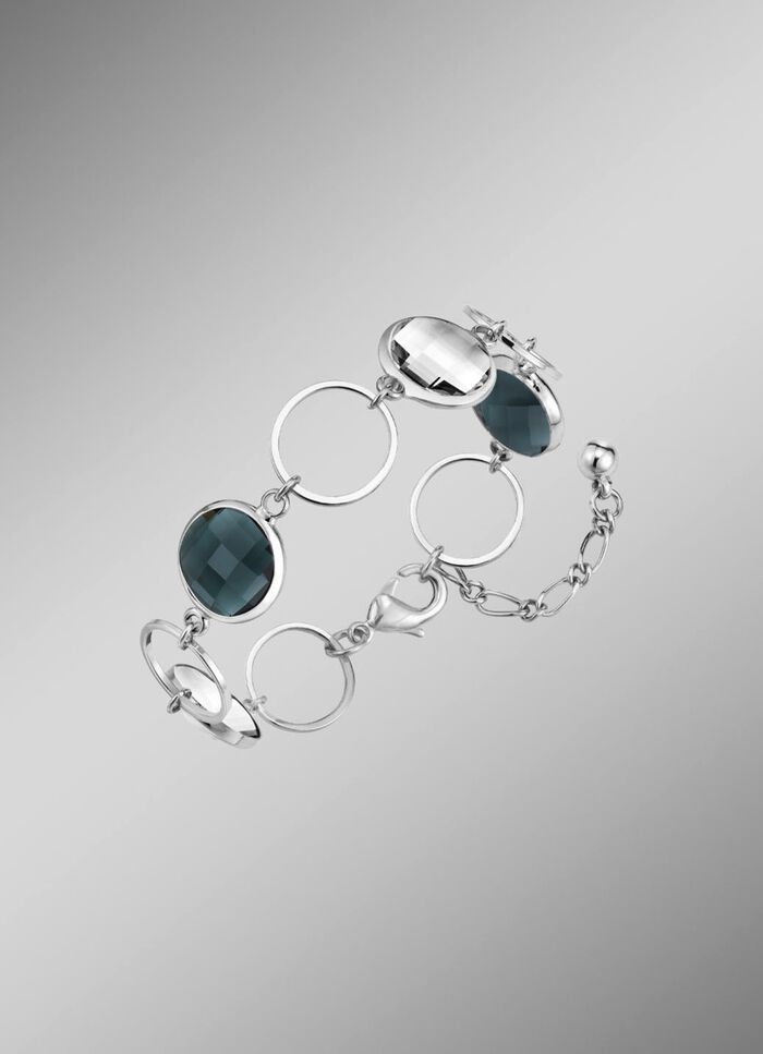 Schmuckset, 3-teilig, mit Kristallsteinen 