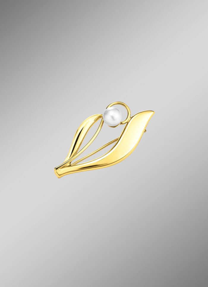 Wundervolle Anstecknadel mit S&uuml;sswasser-Zuchtperle 