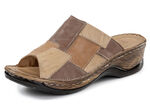ELENA EDEN Pantolette mit dezenter Knitter-Struktur BRAUN