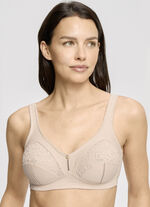 Susa Zweierpack BH mit Spitzeneinsätzen 1X AUBERGINE, 1X PUDER