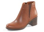 ELENA EDEN Stiefelette mit angesagten Ziernieten COGNAC
