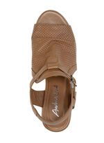 Andrea Conti Sandalette mit Zier-Perforation COGNAC