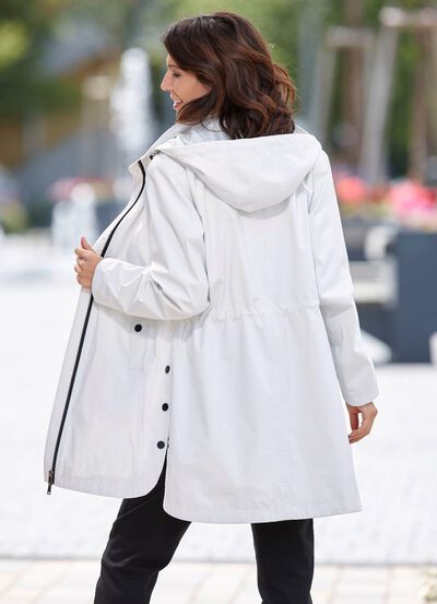 Funktions-Kurzmantel mit abnehmbarer Kapuze 