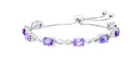 Edles Armband mit echt Amethyst 