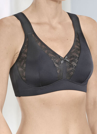 Laurina BH mit elastischen T&uuml;lleins&auml;tzen 