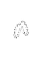 Gedrehte Creolen in edlem Silber 925/- fein 