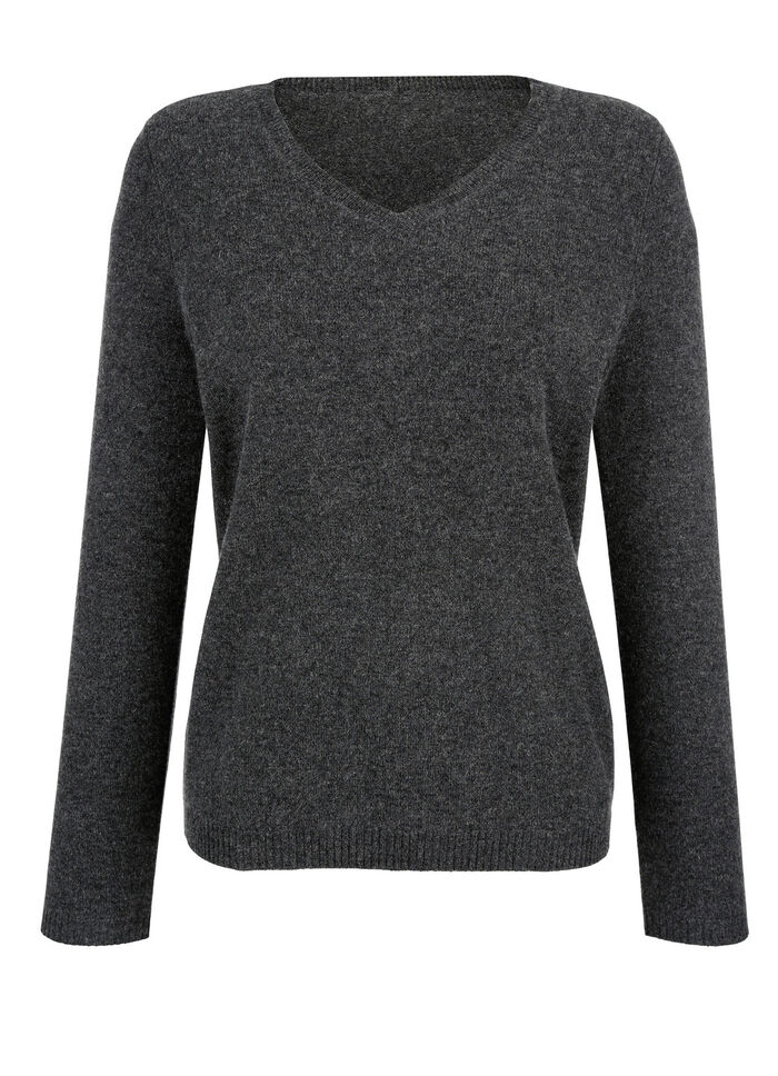 Pullover mit Kaschmir  ANTHRAZIT