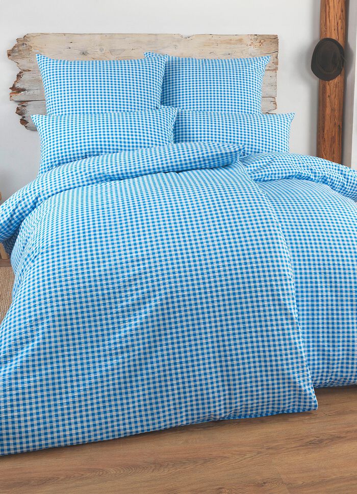 Bettw&auml;sche-Garnitur mit Reissverschluss BLAU