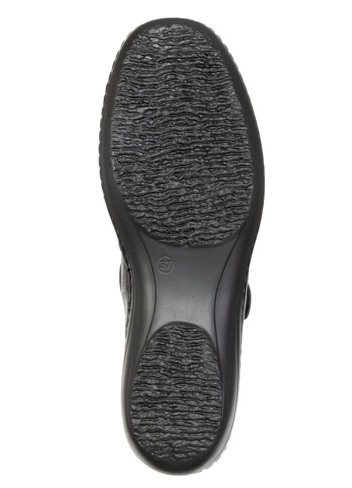 ELENA EDEN, bequeme Damen-Spangenschuhe, Weite H, mit herausnehmbarem Fussbett SCHWARZ