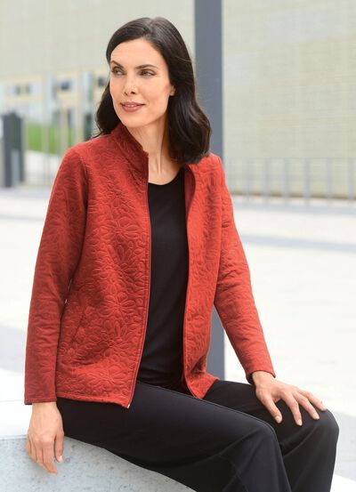 Shirtjacke mit durchgehendem Reissverschluss 