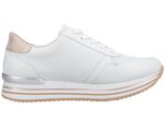 Remonte Sneaker im modischen Dessin WEISS-ROSEGOLD