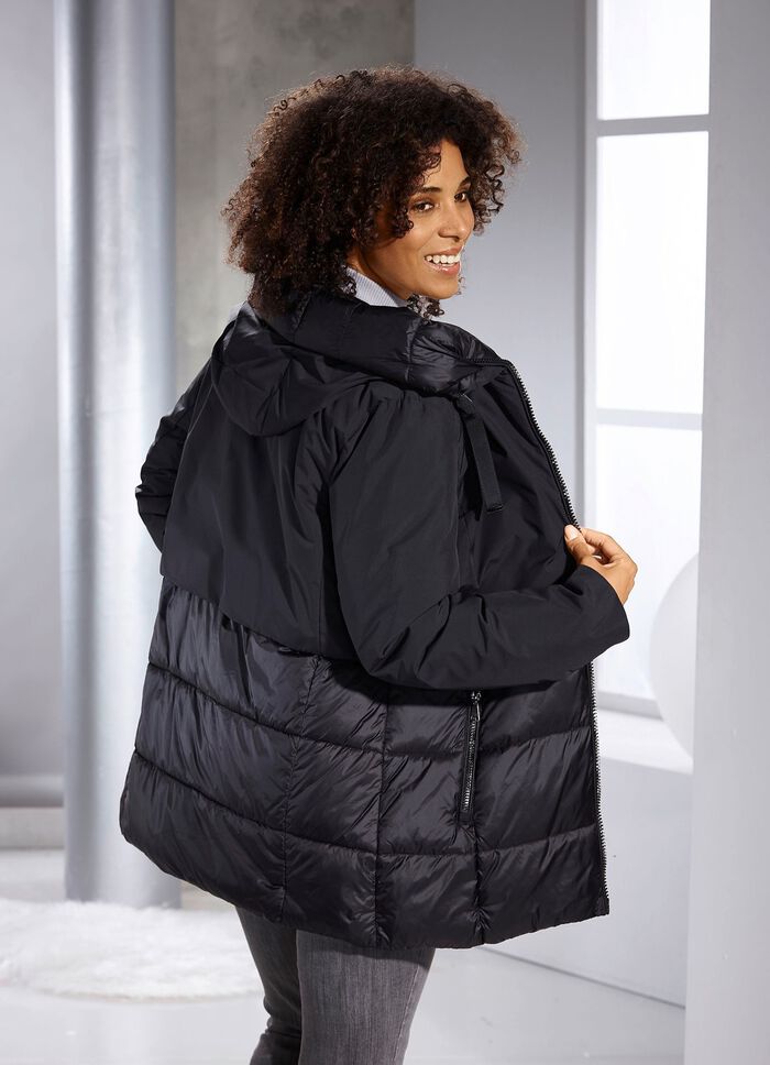 Funktionsjacke in angesagtem Materialmix 