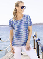 Shirt in geringelter Optik in 2 Farben 