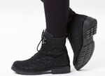 Waldläufer, bequeme Damen-Stiefeletten, Weite G, mit herausnehmbarem Fussbett SCHWARZ