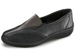 ELENA EDEN, bequeme Damen-Slipper, Weite G, mit herausnehmbarem Fussbett SCHWARZ-BRONZE