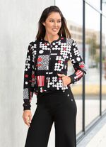 Blusenjacke mit Rippenstrick 