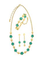 Schmuckset, 3-teilig, im Blumendesign 