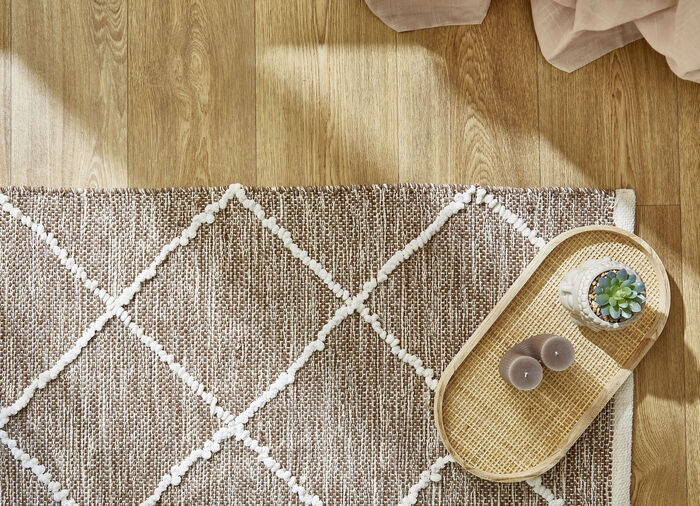 Moderne Brücken und Teppiche aus 100% Baumwolle BRAUN