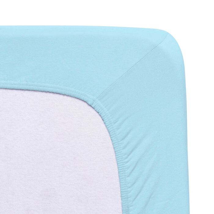 Jersey-Stretch-Elasthan-Spannbettt&uuml;cher Excellent von Florella BLAU