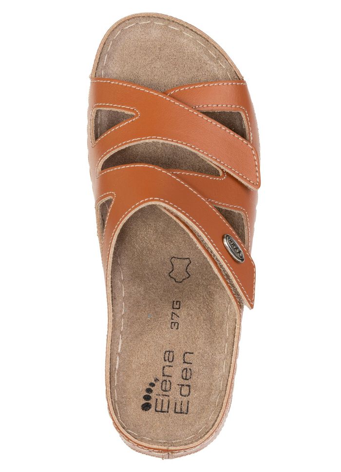ELENA EDEN Pantolette aus Nappaleder CAMEL