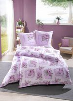 Beidseitig bedruckte Bettwäsche-Garnitur aus dem Hause Dobnig 