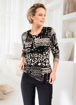 Shirt mit strassverzierten Blenden 