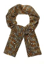 Schal mit Raubtierfell- und Zebradessin 