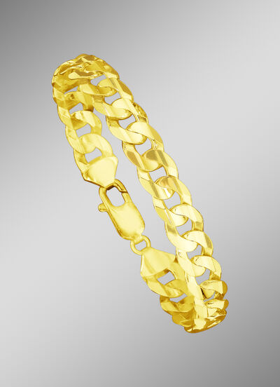 Vollmassives, diamantiertes Panzerketten-Armband 