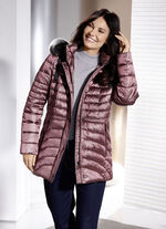 Jacke mit abnehmbarer Kapuze MAUVE
