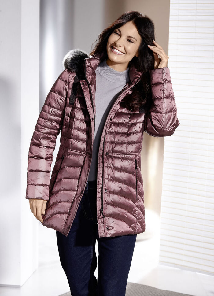 Jacke mit abnehmbarer Kapuze MAUVE