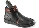 GINO GALANTE, gefütterte Herren-Boots, Winterschuhe, mit herausnehmbarem Fussbett SCHWARZ-BURGUND