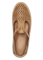ELENA EDEN Slipper aus Rind-Nappaleder COGNAC