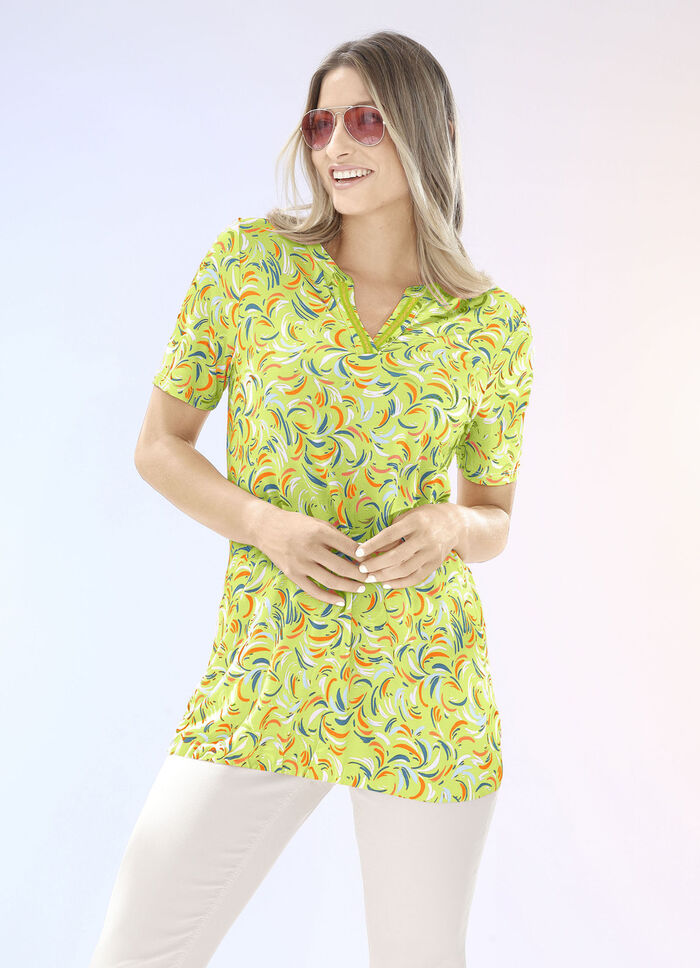 Longshirt mit Zierband in 2 Farben PISTAZIE