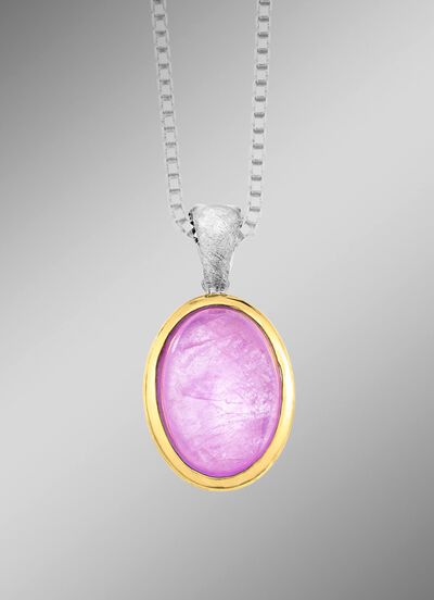 Anh&auml;nger in Bicolor mit Milky-Kunzit 