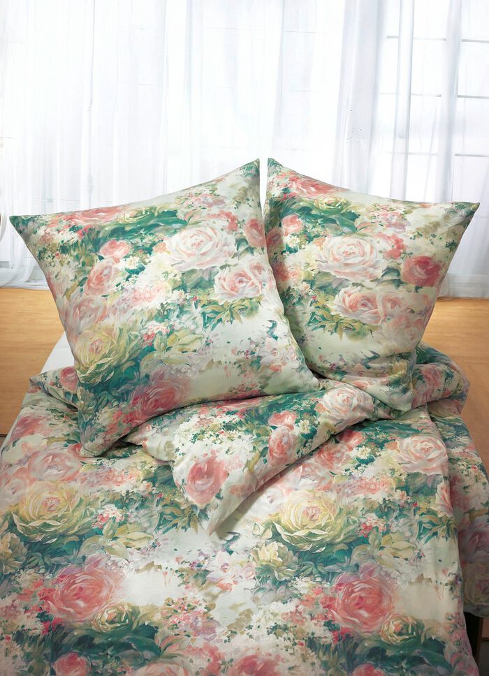 Bettw&auml;sche-Garnitur in verschiedene Qualit&auml;ten ROS&Eacute;-GR&Uuml;N