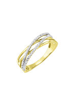 Durchbrochener Damenring mit Brillanten 
