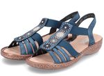 Rieker Sandale mit Glitzersteinchen JEANSBLAU