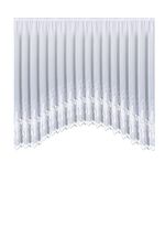 C-Bogen-Vorhang mit hochwertiger Plauener Stickerei 