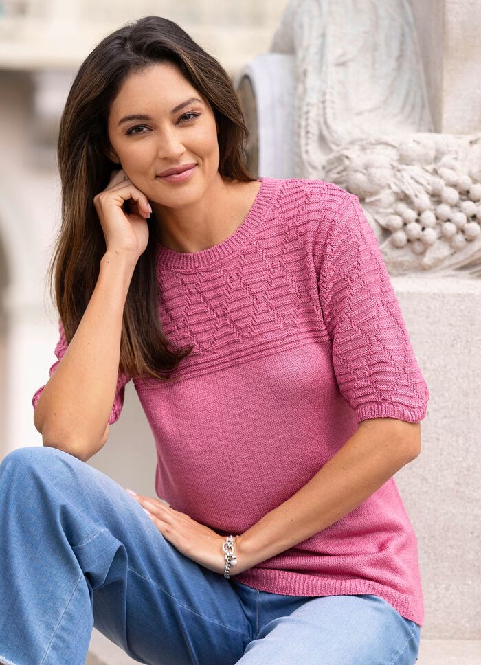 Pullover mit dezentem Glanz 