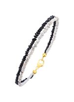 Raffiniertes Armband mit Roh-Diamanten in Hell- und Dunkelgrau 