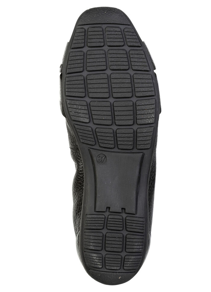 ELENA EDEN, elegante Damen-Ballerinas, Weite G, mit herausnehmbarem Fussbett SCHWARZ