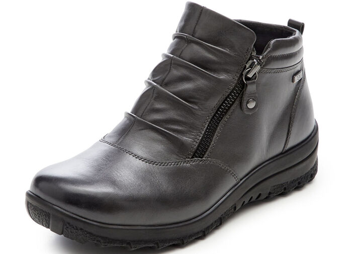 ELENA EDEN, gefütterte Damen-Boots, Winterschuhe, Weite H, mit Reissverschluss GRAU