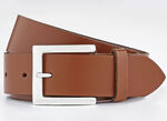 Trendiger Damen-Gürtel aus Leder, 3,5 cm breit COGNAC