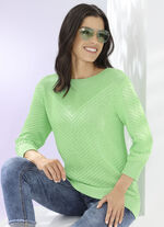 Pullover mit nachhaltig recycelter Baumwolle LINDGRÜN