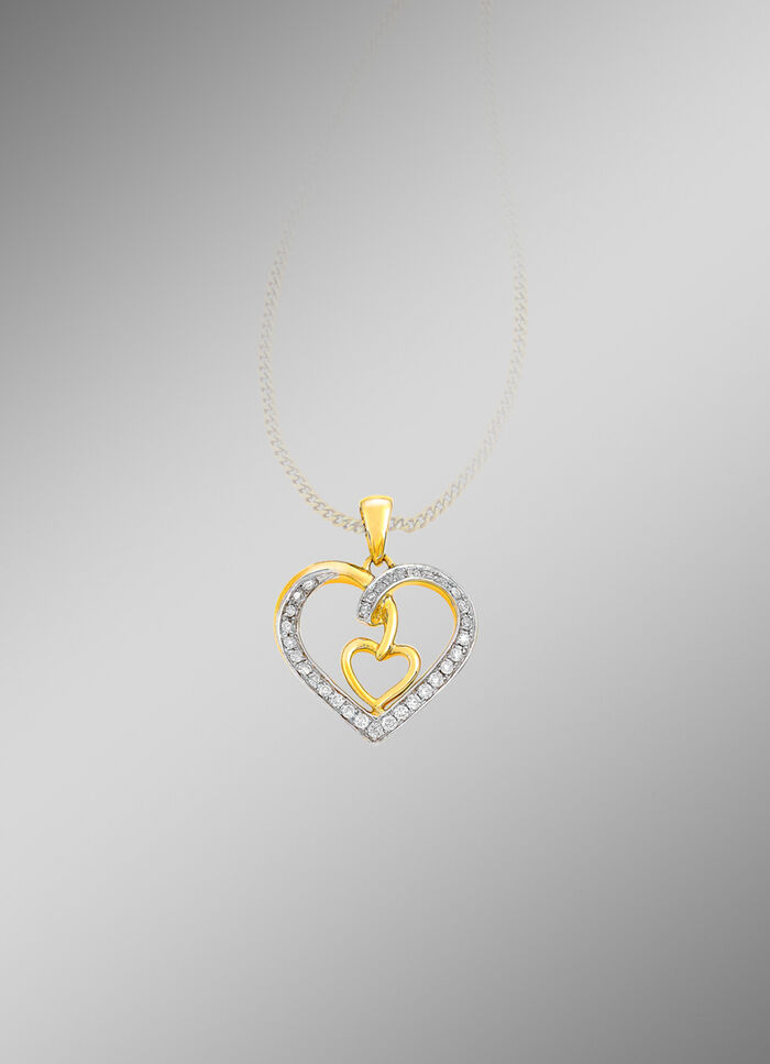 Schöner Herz-Anhänger mit 32 Brillanten 